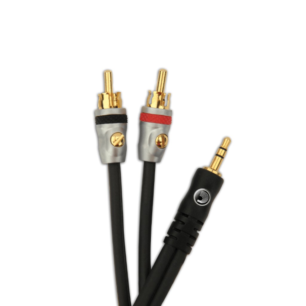 Dual rca to stereo mini In Planet Waves PW-MP-05 CUSTOM Series (Digital) Audio Kabel, 2